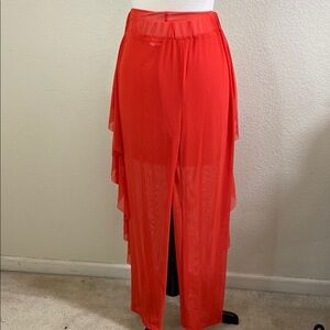 Elegant Red Swim Coverup Pants‎